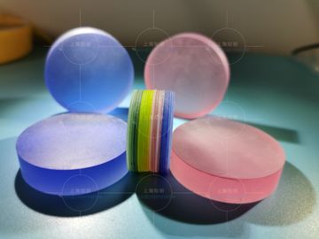 Cristal de safira personalizado da cor do laser do tamanho para as hastes do laser e a caixa de vidro de relógio da cor